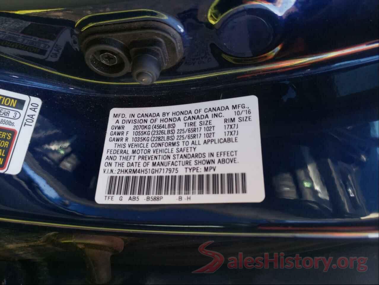 2HKRM4H51GH717975 2016 HONDA CRV