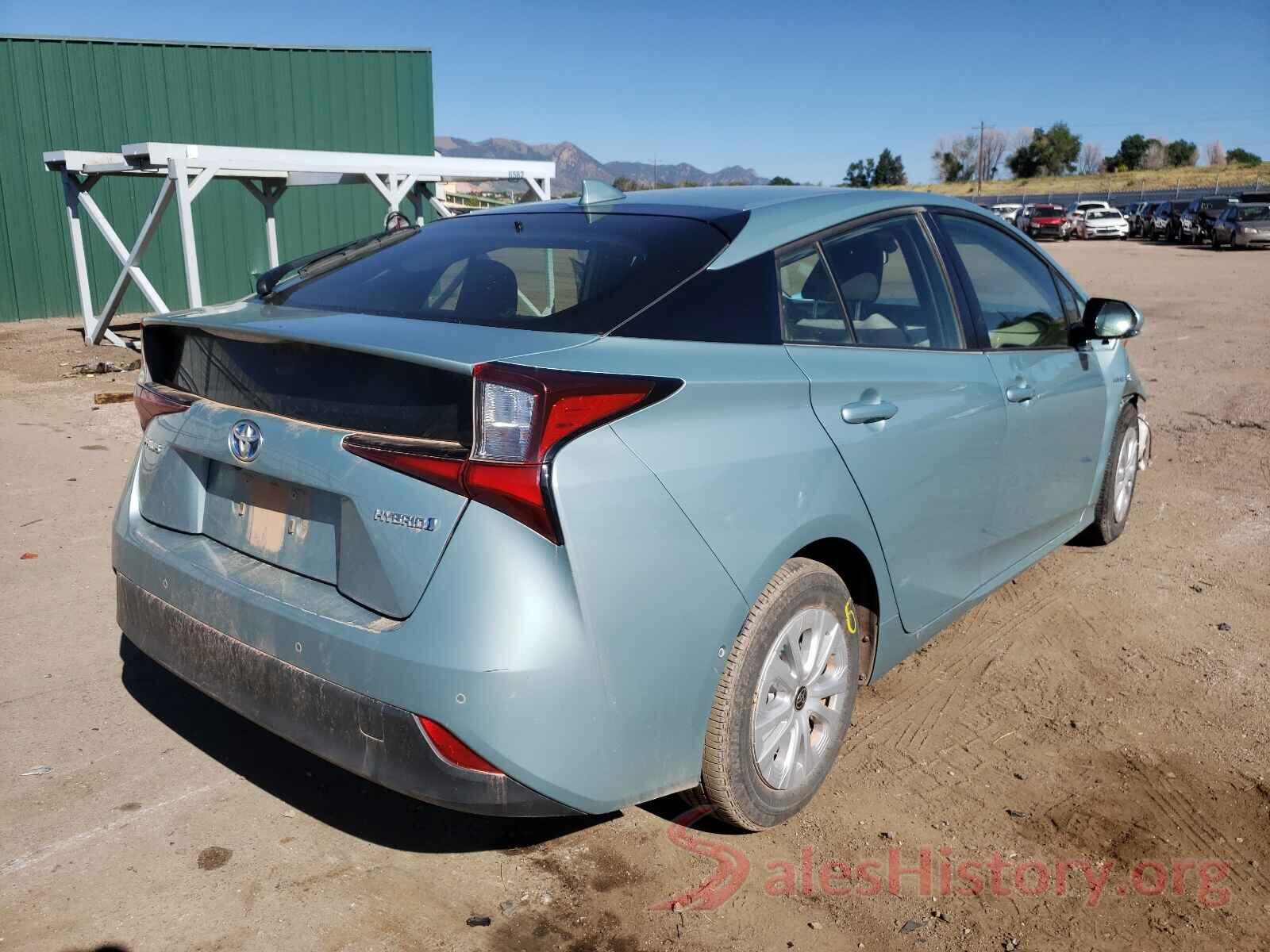 JTDKARFU4K3071207 2019 TOYOTA PRIUS