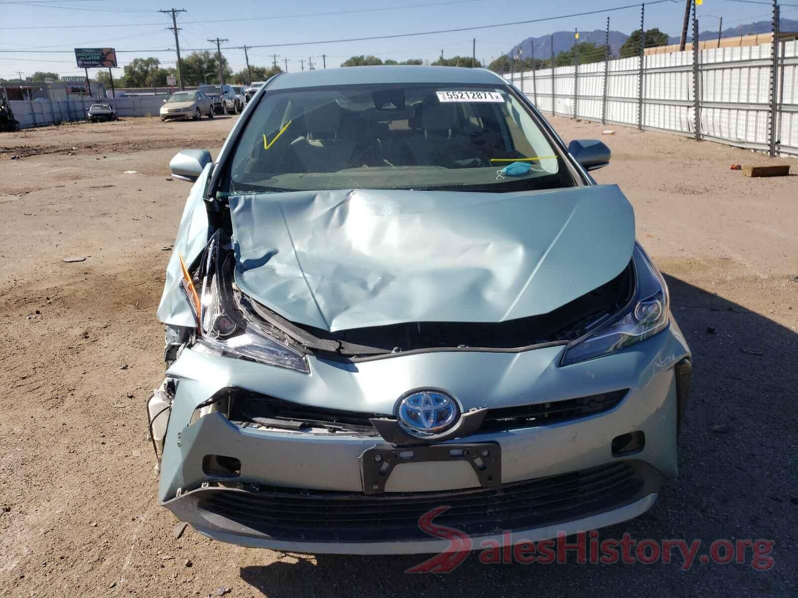 JTDKARFU4K3071207 2019 TOYOTA PRIUS