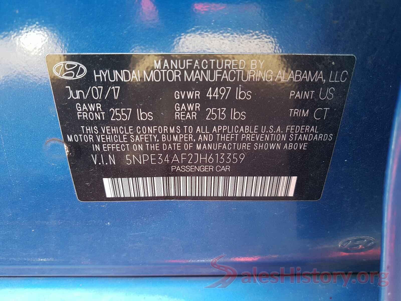 5NPE34AF2JH613359 2018 HYUNDAI SONATA