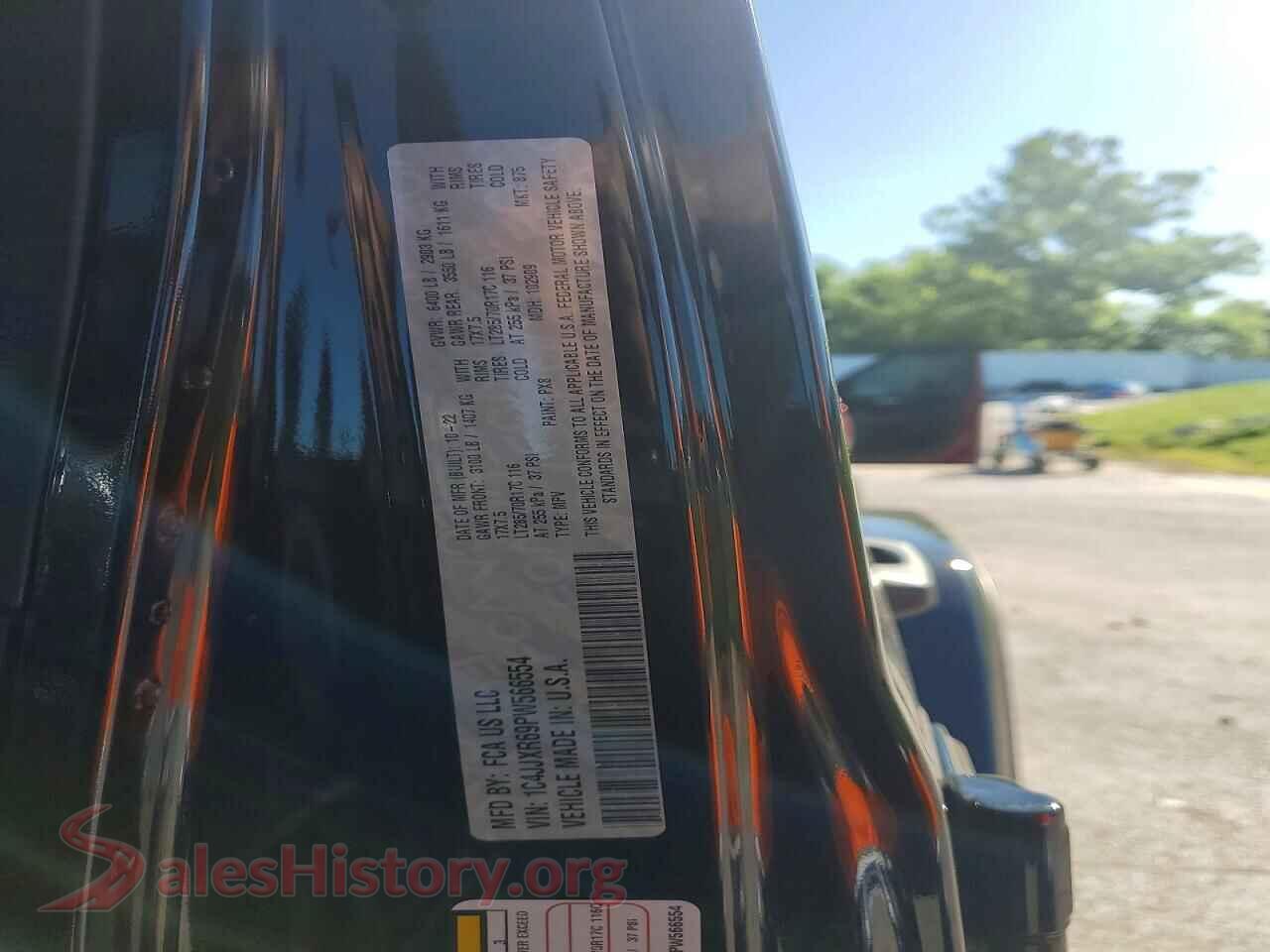 2023 JEEP WRANGLER VIN 1C4JJXR69PW566554, wheel and tire