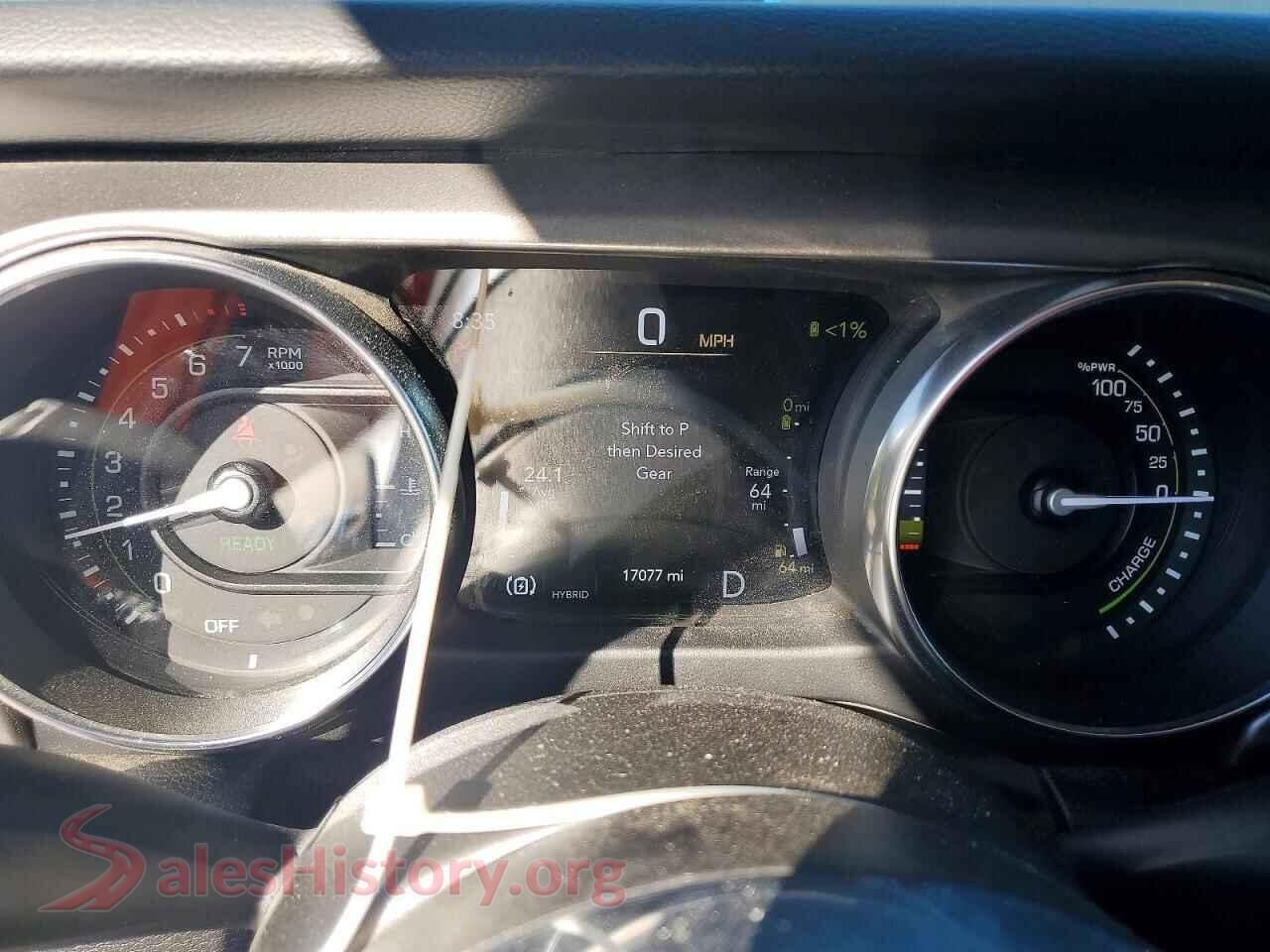 2023 JEEP WRANGLER VIN 1C4JJXR69PW566554, interior center console