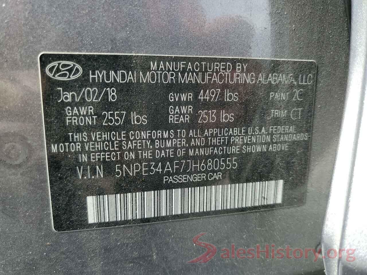 5NPE34AF7JH680555 2018 HYUNDAI SONATA