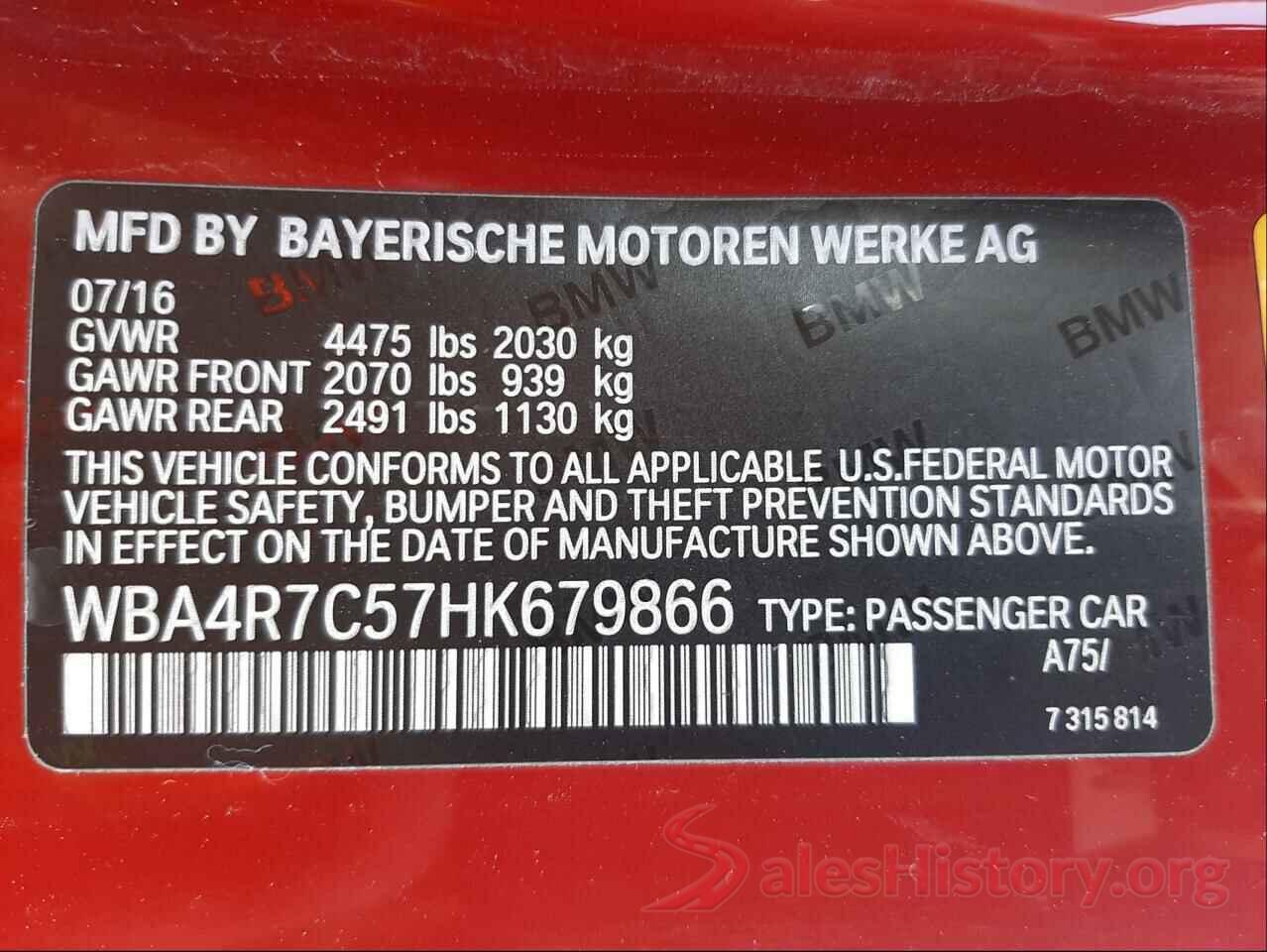 WBA4R7C57HK679866 2017 BMW 4 SERIES