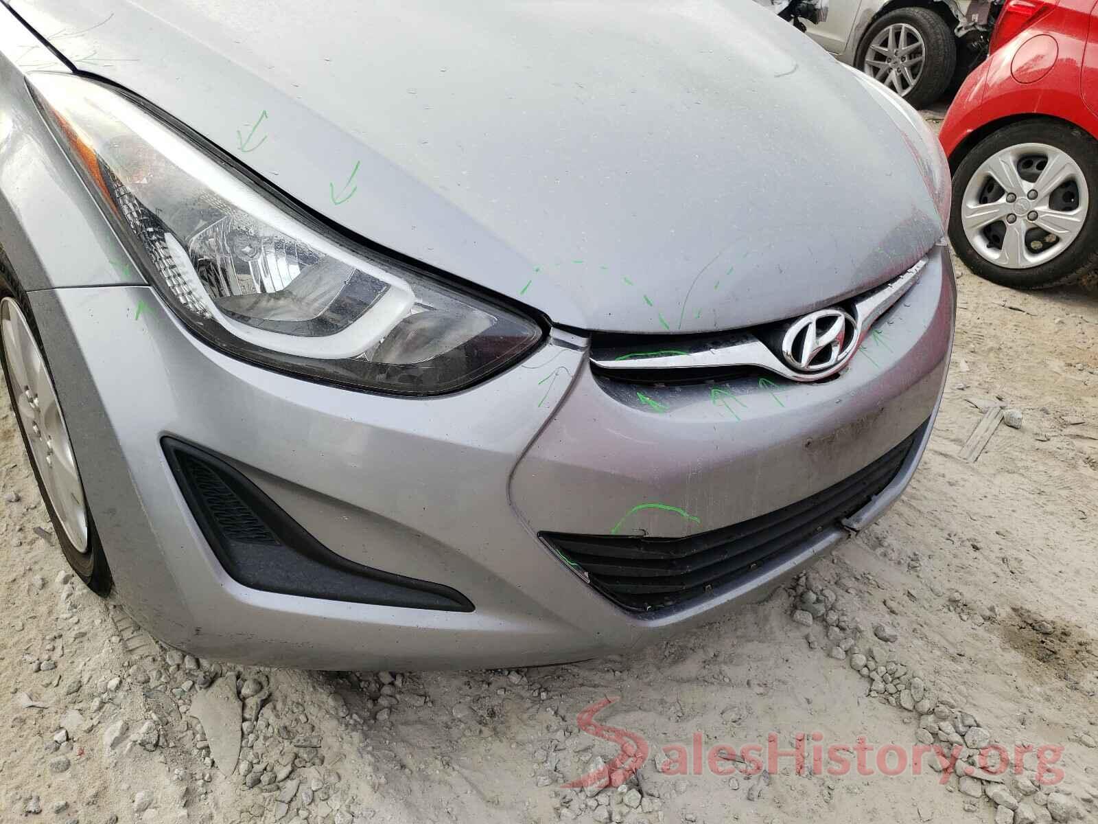 5NPDH4AE4GH710608 2016 HYUNDAI ELANTRA