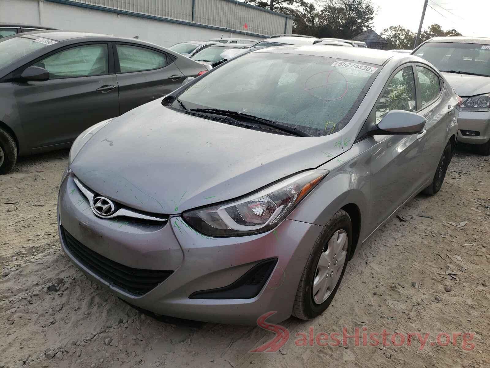 5NPDH4AE4GH710608 2016 HYUNDAI ELANTRA