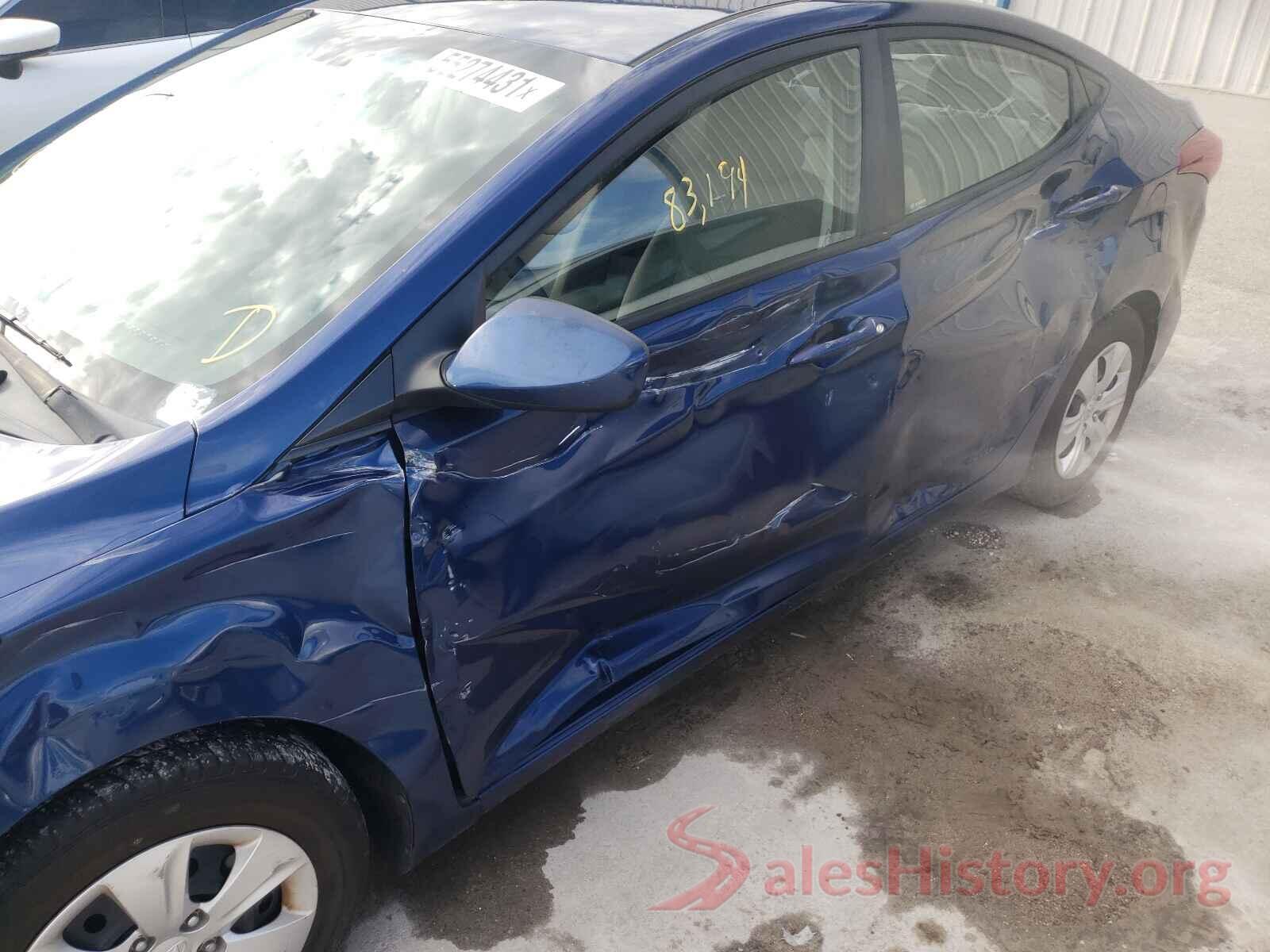 5NPDH4AE1GH737233 2016 HYUNDAI ELANTRA