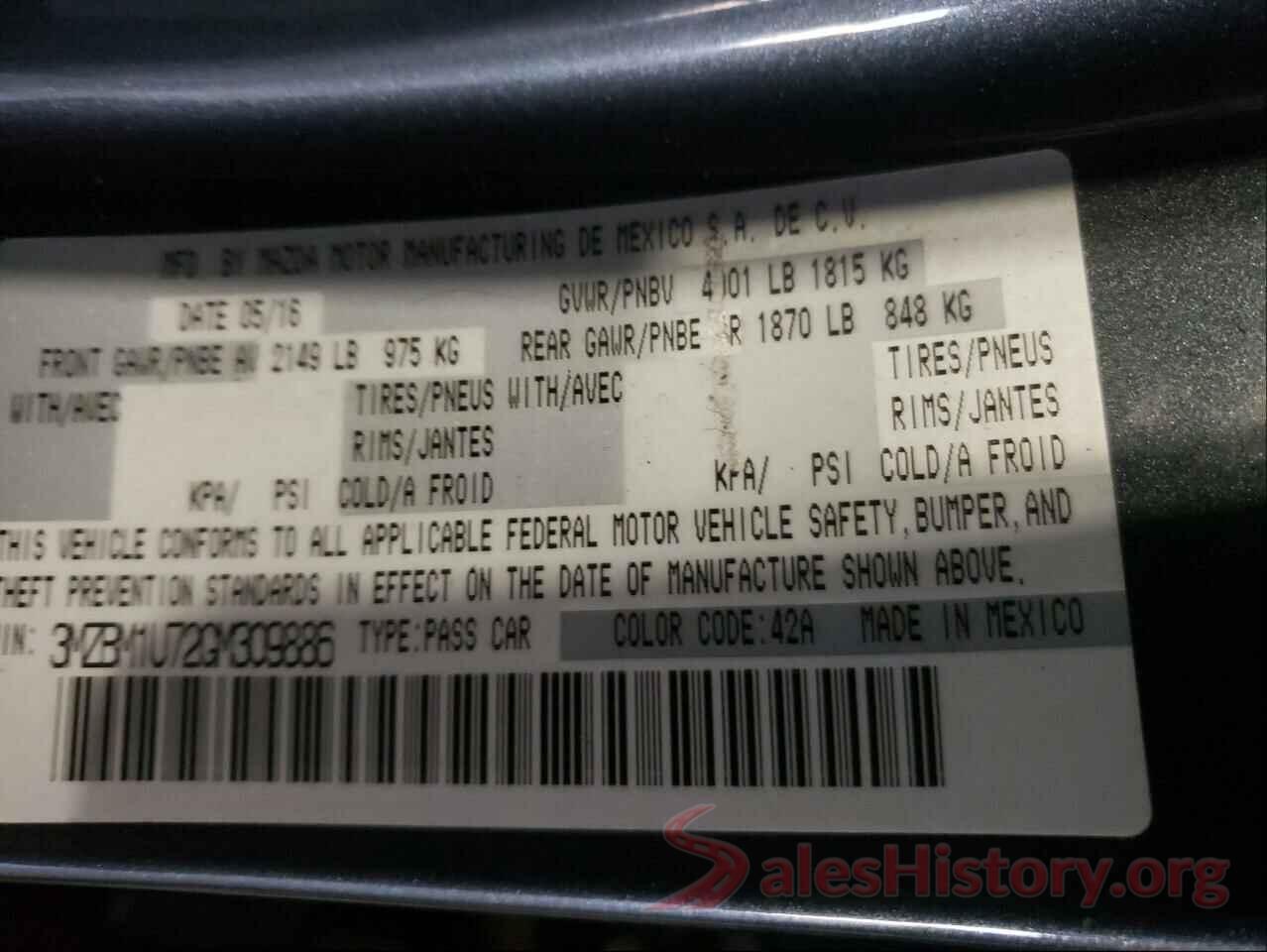 3MZBM1U72GM309886 2016 MAZDA 3