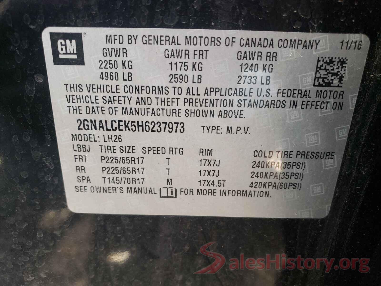 2GNALCEK5H6237973 2017 CHEVROLET EQUINOX