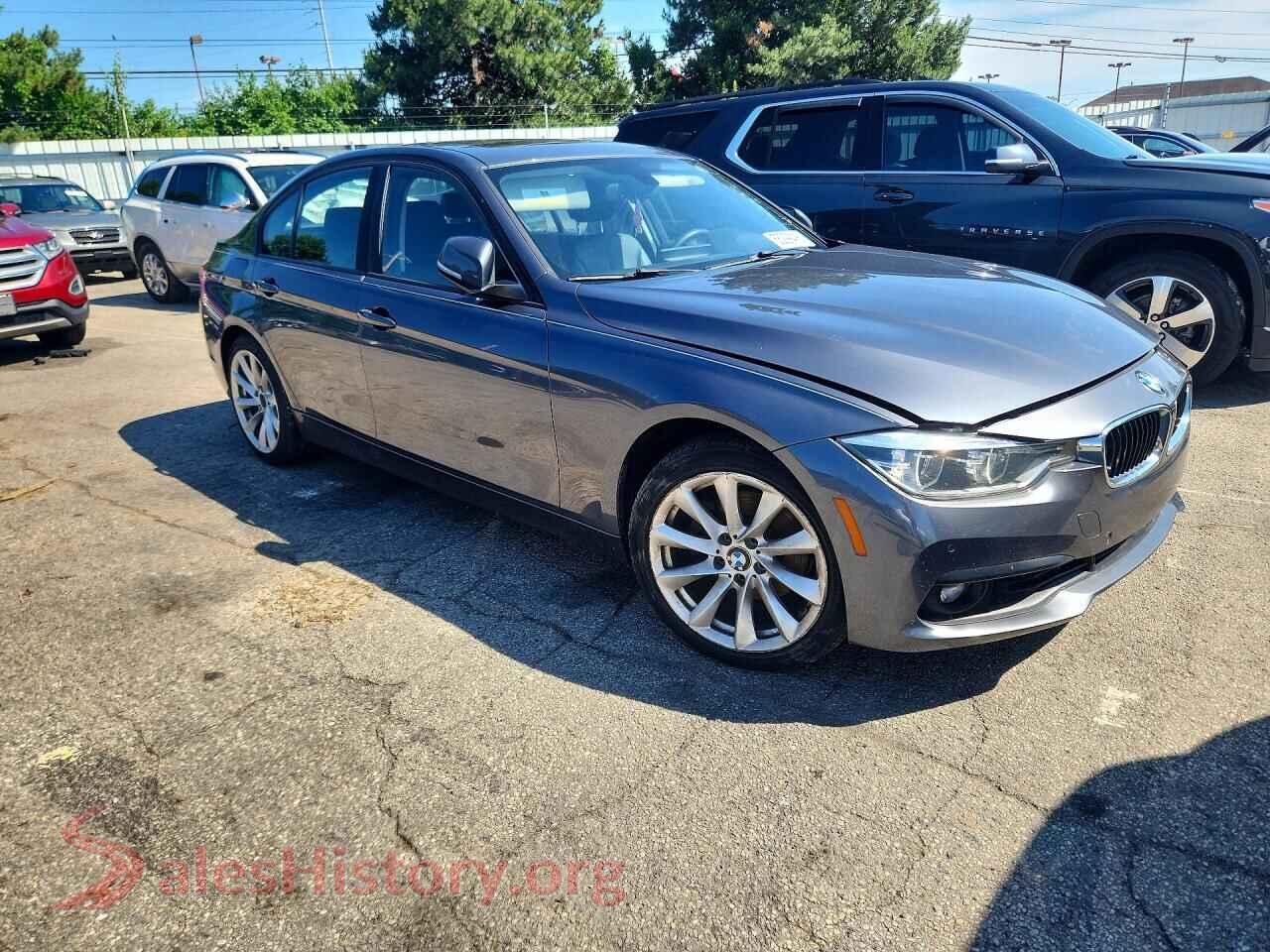 2018 BMW 3 SERIES VIN WBA8A3C59JA492268, rear 3/4 view