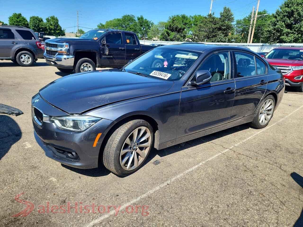 2018 BMW 3 SERIES VIN WBA8A3C59JA492268, front 3/4 view