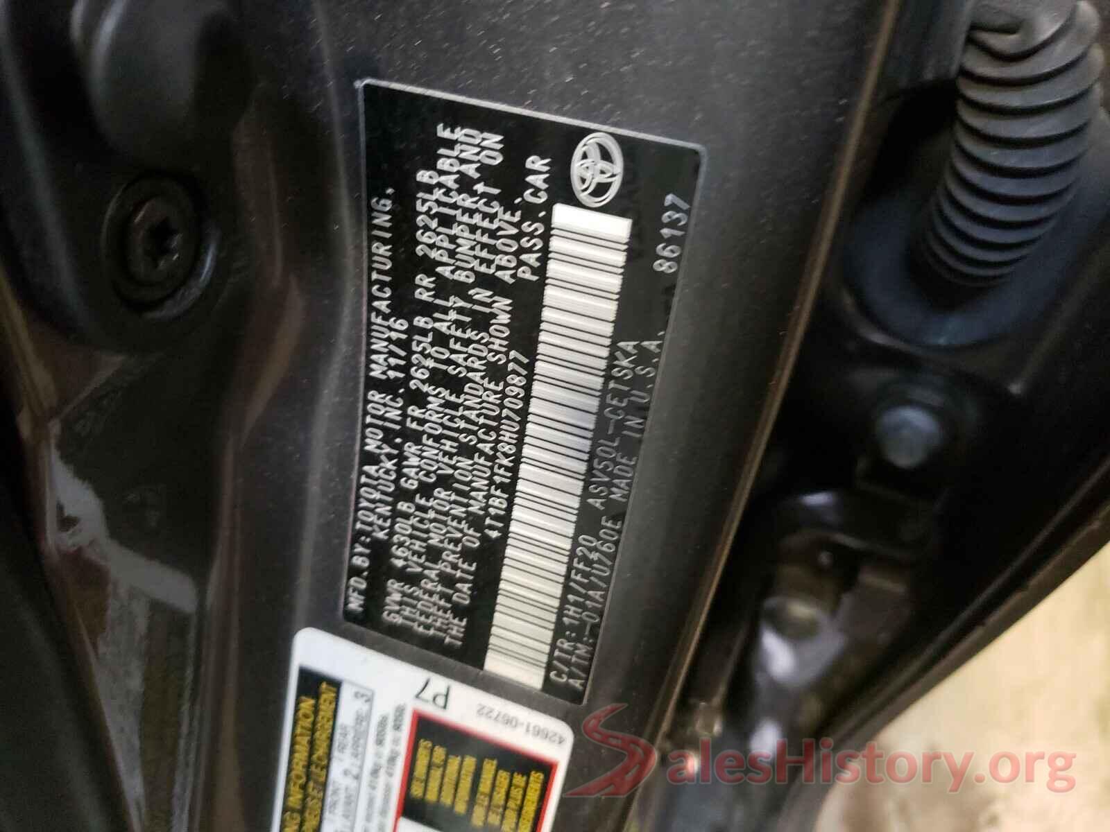 4T1BF1FK8HU709877 2017 TOYOTA CAMRY