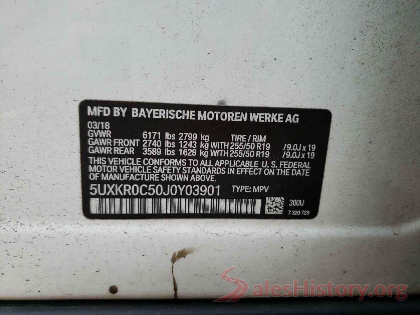 5UXKR0C50J0Y03901 2018 BMW X5