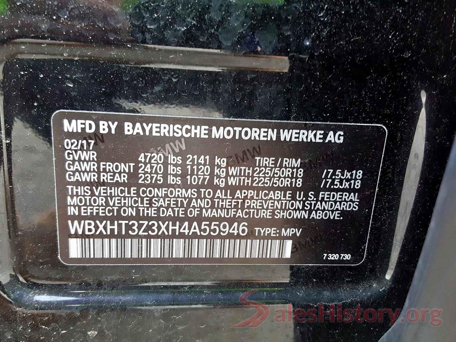 WBXHT3Z3XH4A55946 2017 BMW X1 XDRIVE2