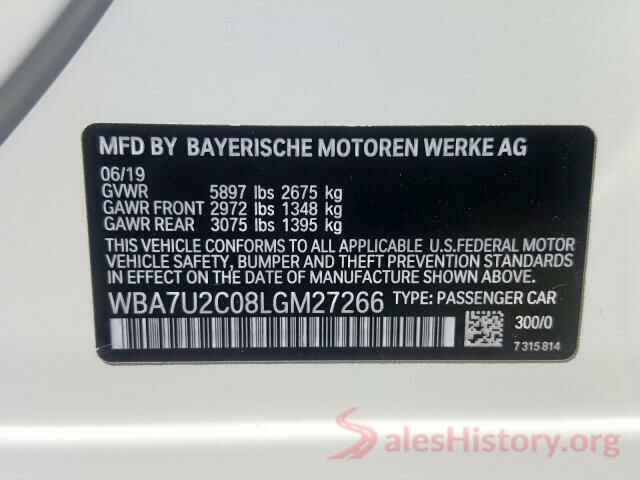 WBA7U2C08LGM27266 2020 BMW 7 SERIES