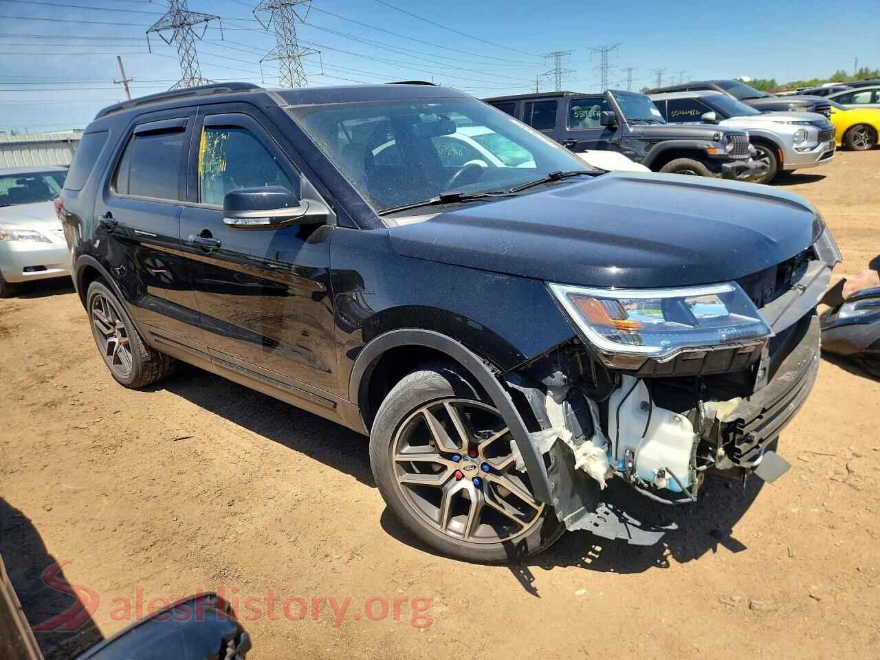 2017 FORD EXPLORER VIN 1FM5K8GTXHGD03610, rear 3/4 view
