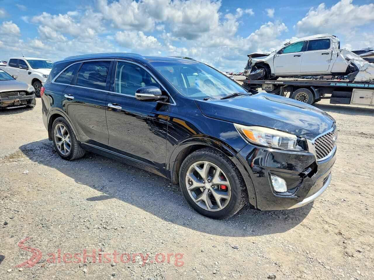 2017 KIA SORENTO VIN 5XYPK4A55HG238278, rear 3/4 view