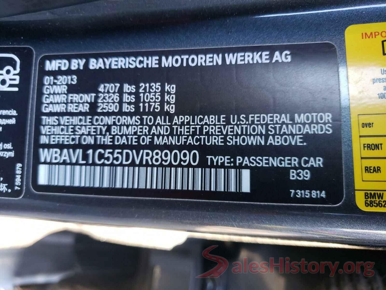 WBAVL1C55DVR89090 2013 BMW X1