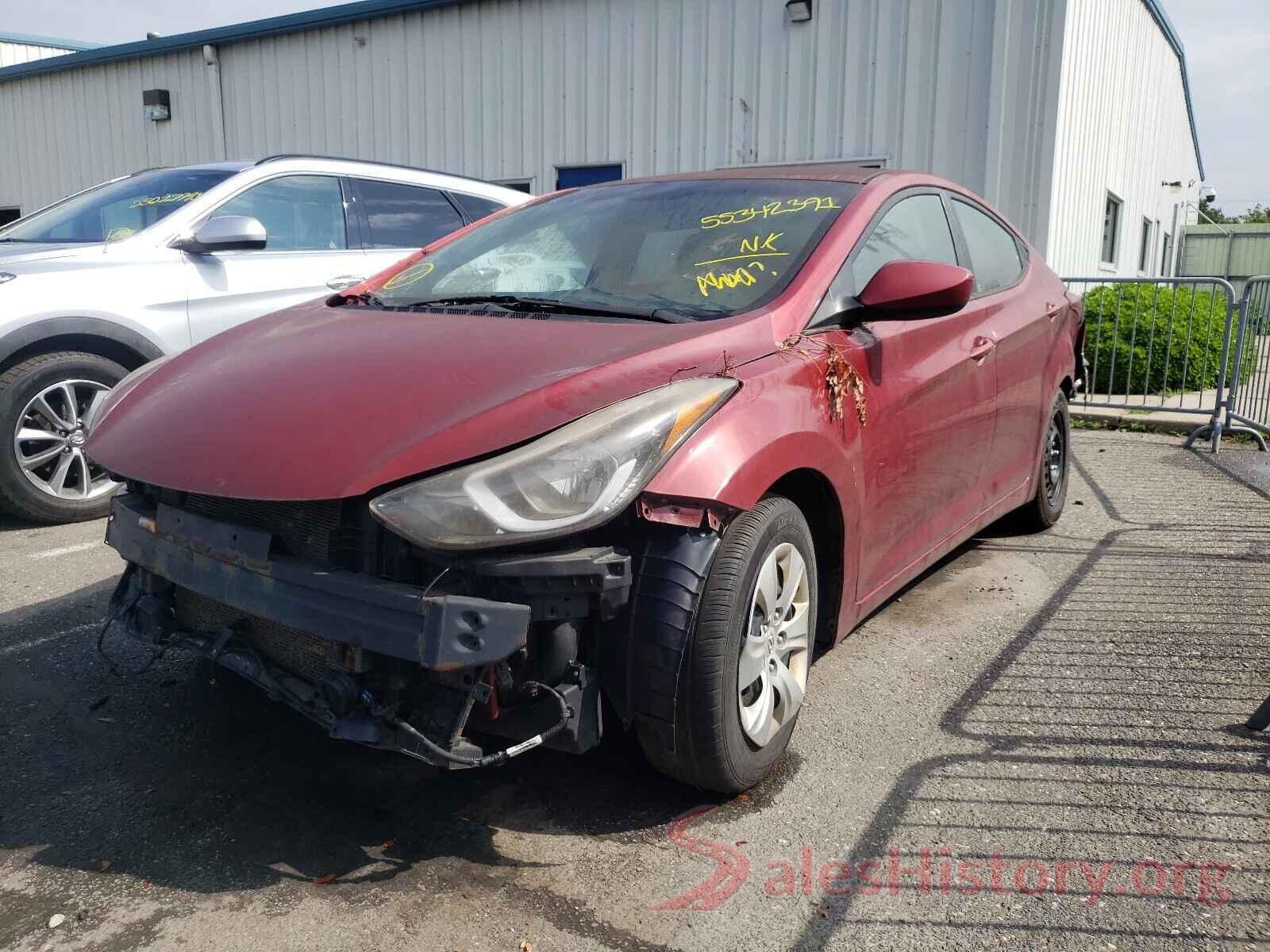 5NPDH4AE9GH674592 2016 HYUNDAI ELANTRA