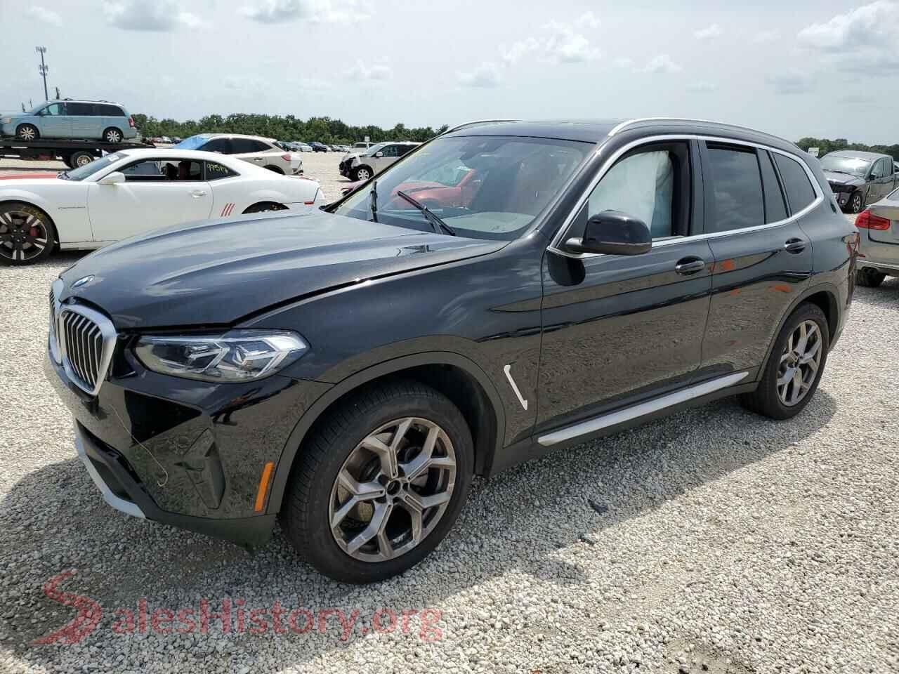 2022 BMW X3 VIN 5UX43DP01N9K81653, front view