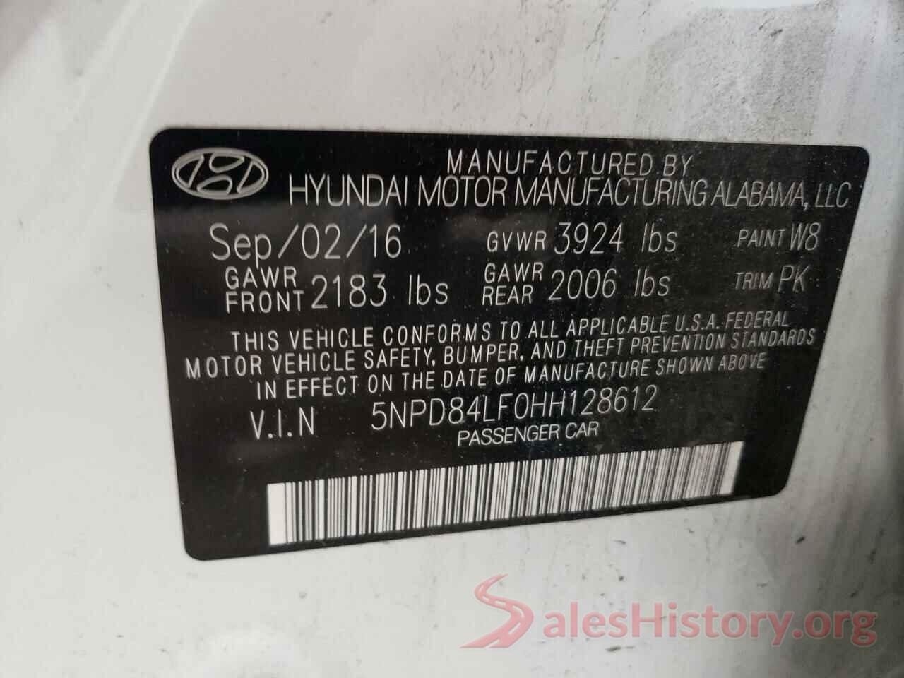 5NPD84LF0HH128612 2017 HYUNDAI ELANTRA