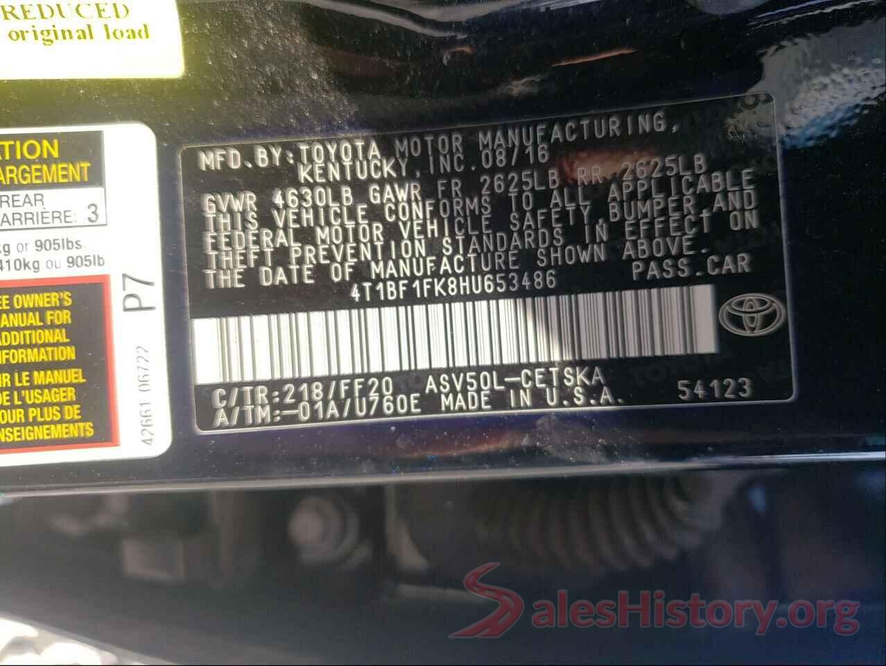 4T1BF1FK8HU653486 2017 TOYOTA CAMRY