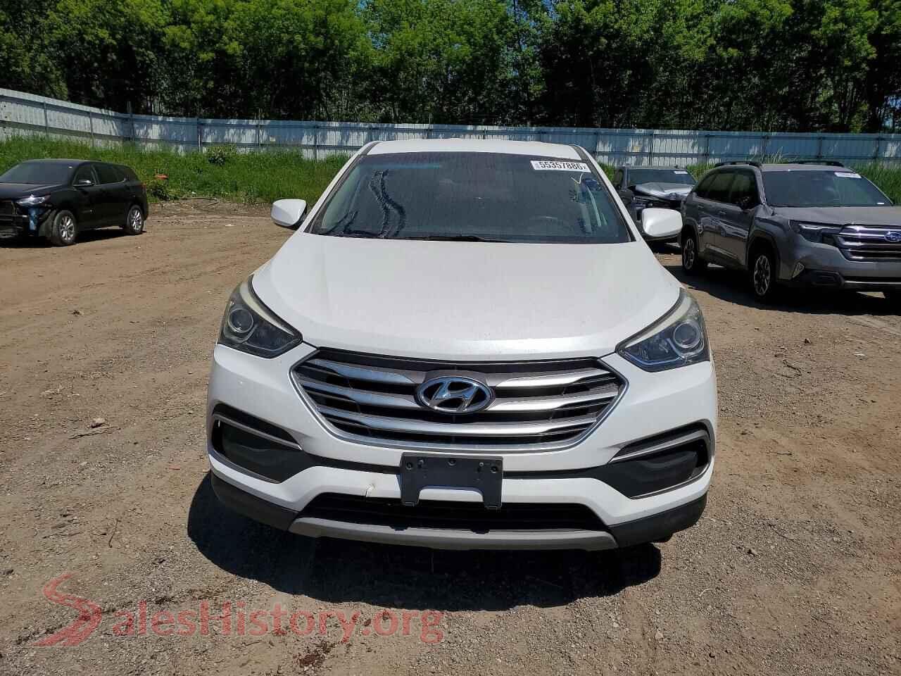 2018 HYUNDAI SANTA FE VIN 5NMZTDLB9JH083495, rear view