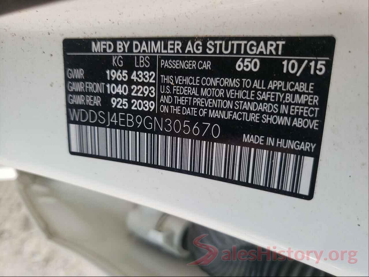 WDDSJ4EB9GN305670 2016 MERCEDES-BENZ CLA-CLASS