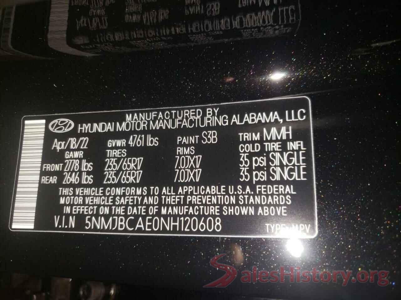 5NMJBCAE0NH120608 2022 HYUNDAI TUCSON