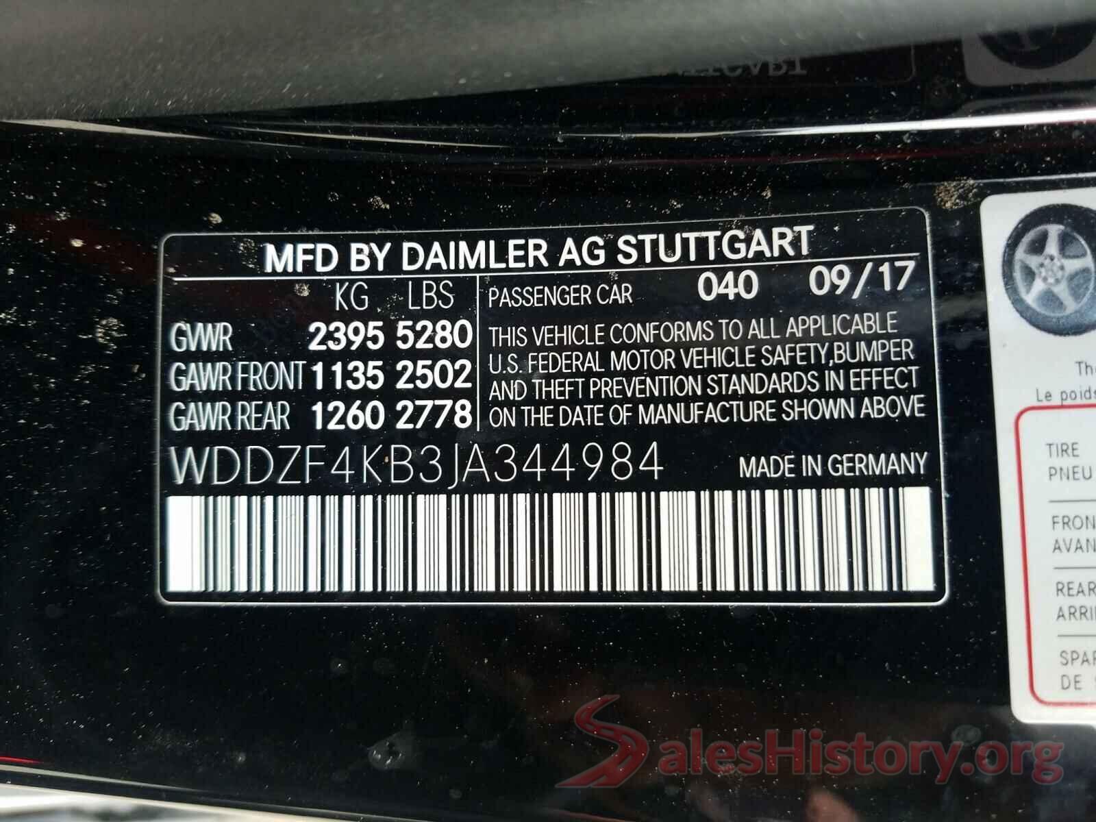 WDDZF4KB3JA344984 2018 MERCEDES-BENZ E CLASS