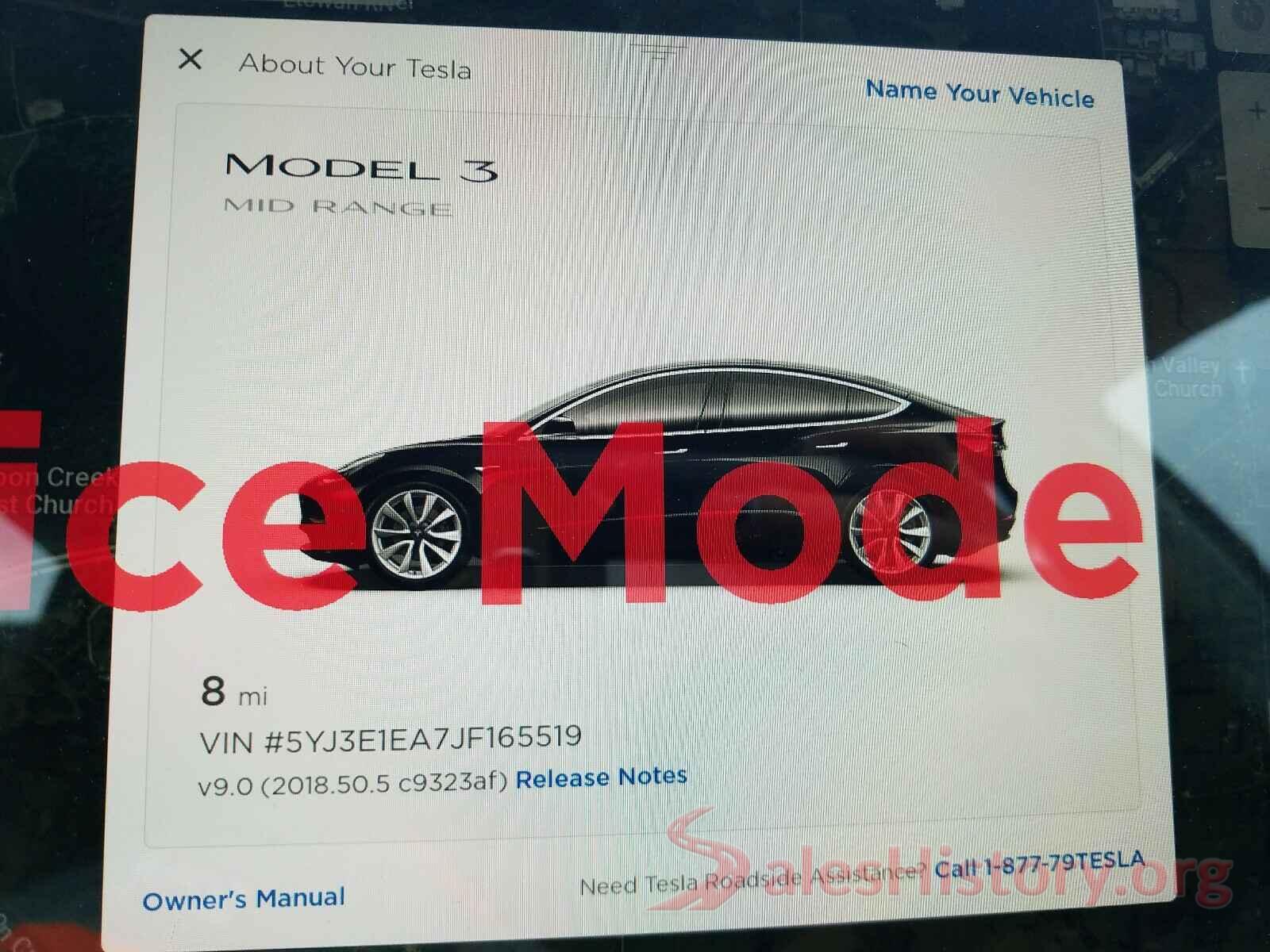 5YJ3E1EA7JF165519 2018 TESLA MODEL 3