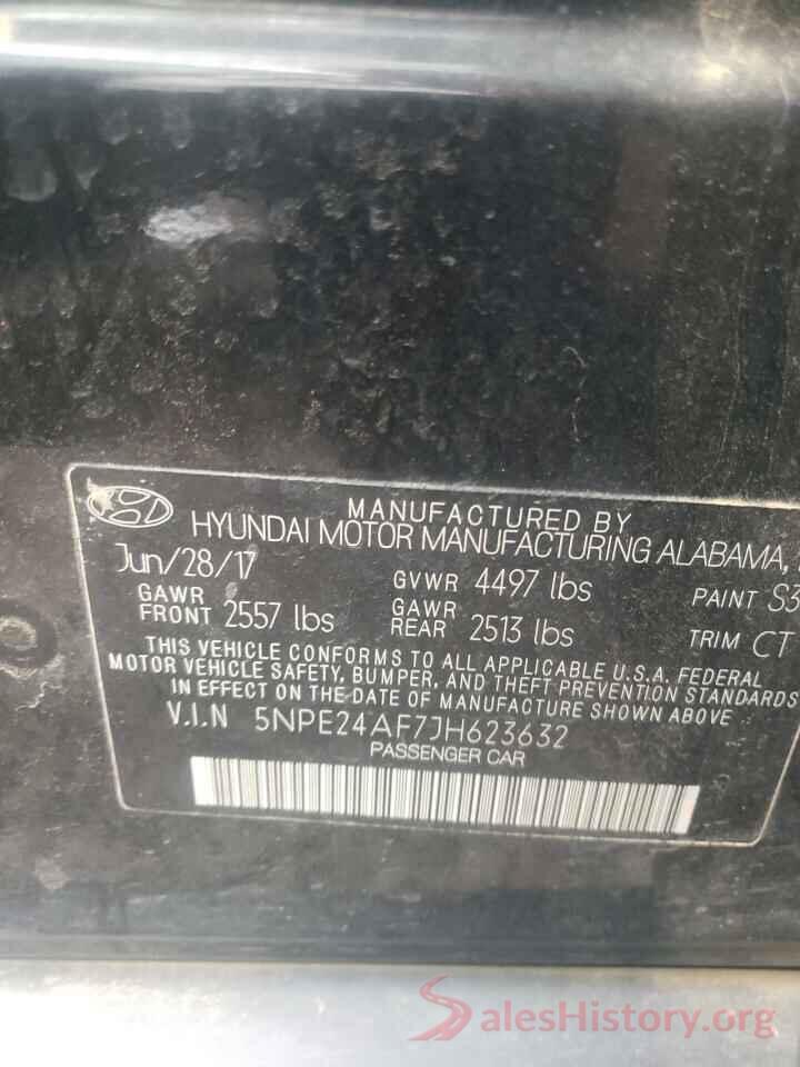 5NPE24AF7JH623632 2018 HYUNDAI SONATA