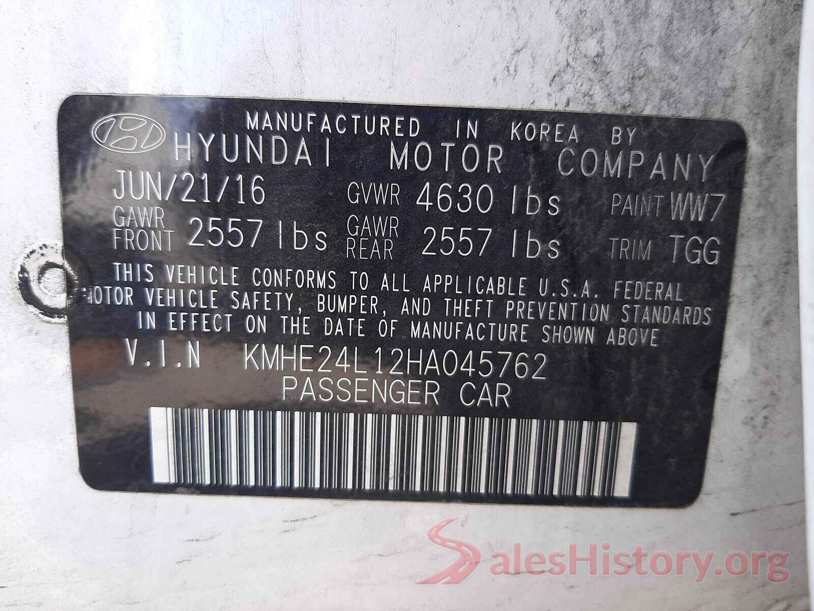 KMHE24L12HA045762 2017 HYUNDAI SONATA