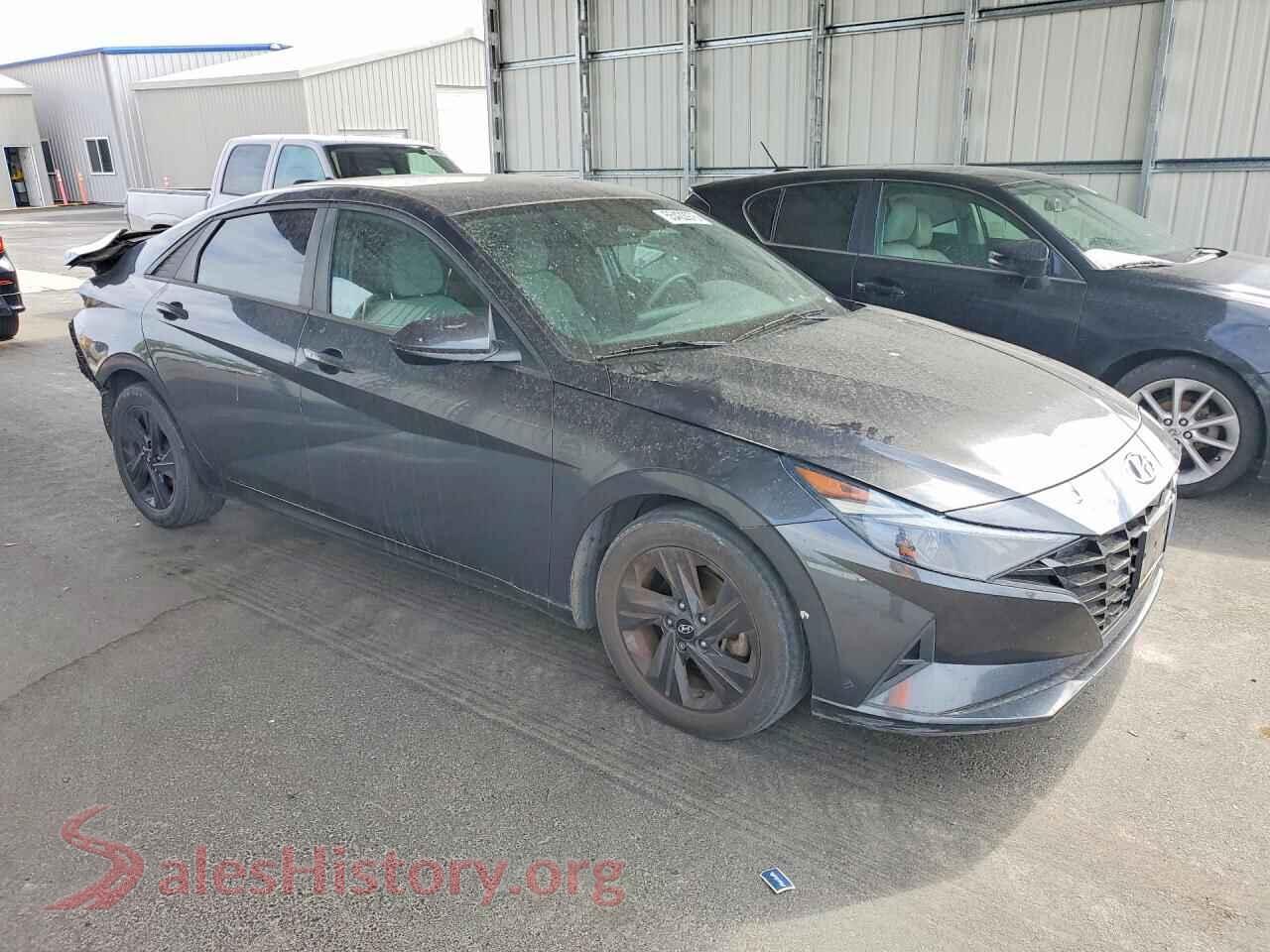 2021 HYUNDAI ELANTRA VIN 5NPLS4AGXMH006813, rear 3/4 view