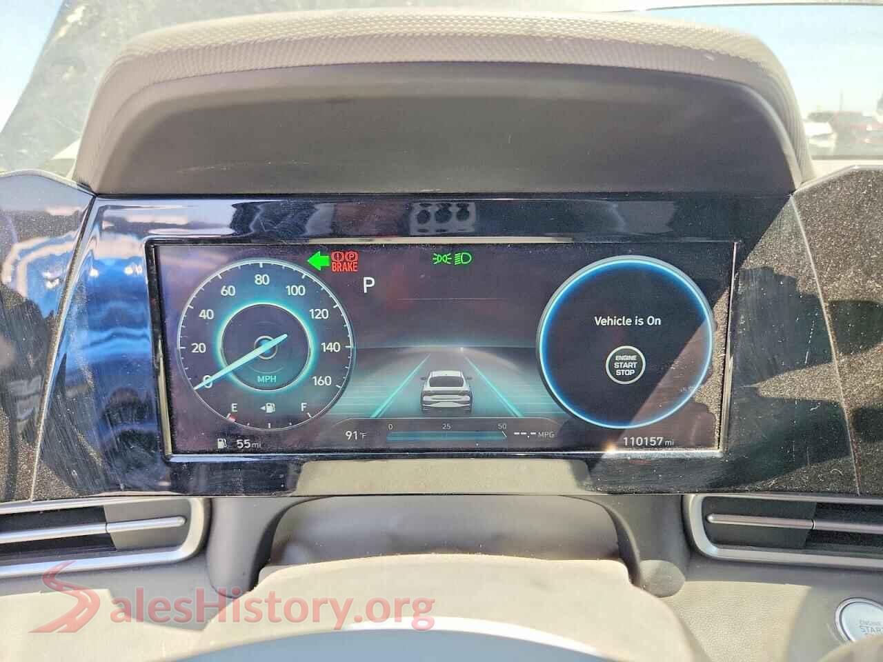2021 HYUNDAI ELANTRA VIN 5NPLS4AGXMH006813, interior center console