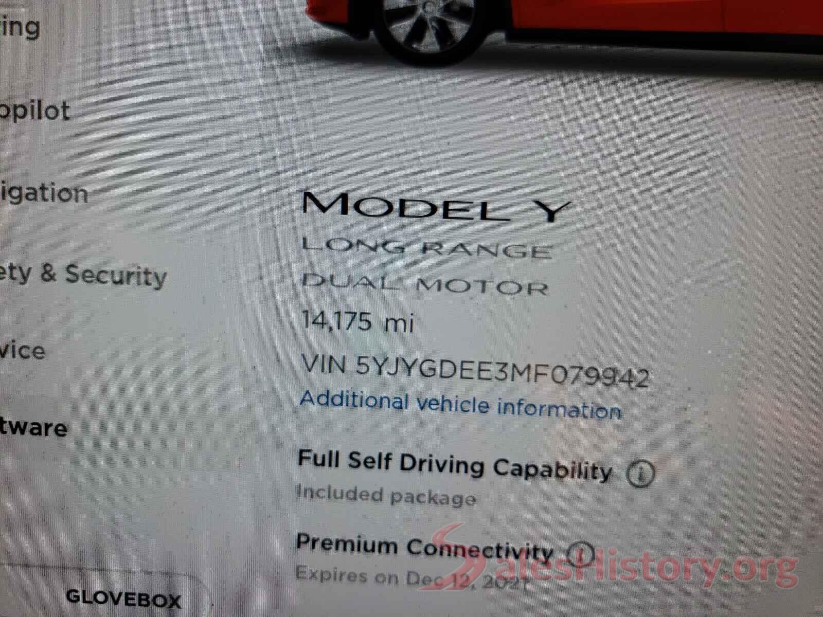 5YJYGDEE3MF079942 2021 TESLA MODEL Y