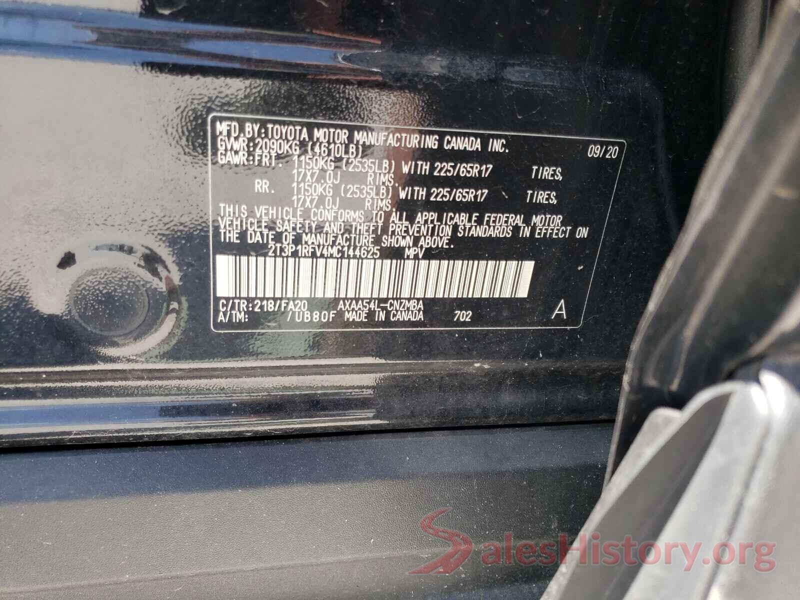 2T3P1RFV4MC144625 2021 TOYOTA RAV4