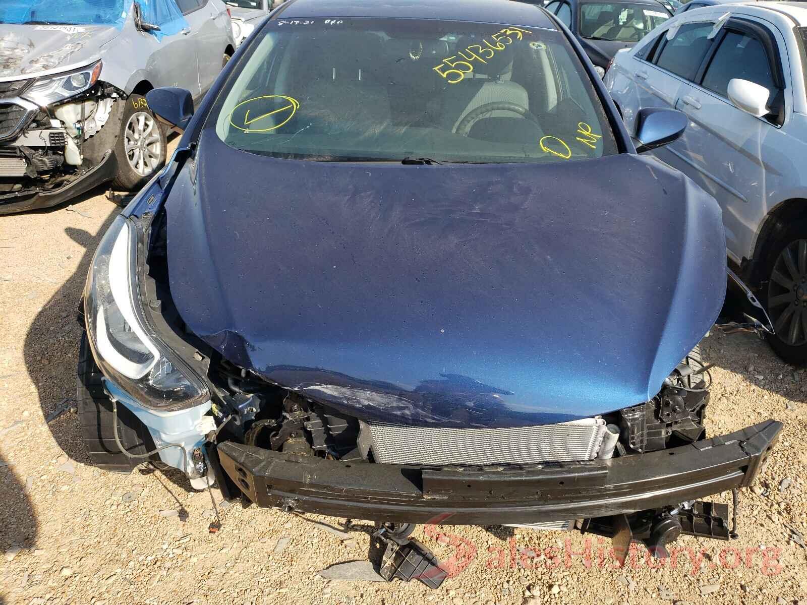 5NPDH4AE9GH652835 2016 HYUNDAI ELANTRA