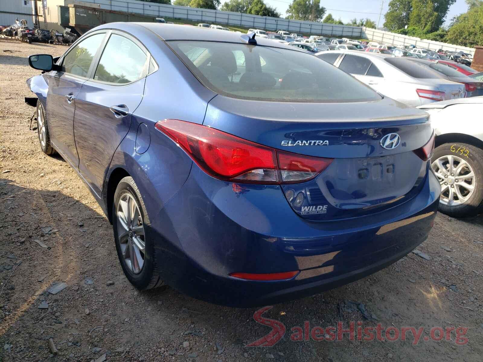 5NPDH4AE9GH652835 2016 HYUNDAI ELANTRA