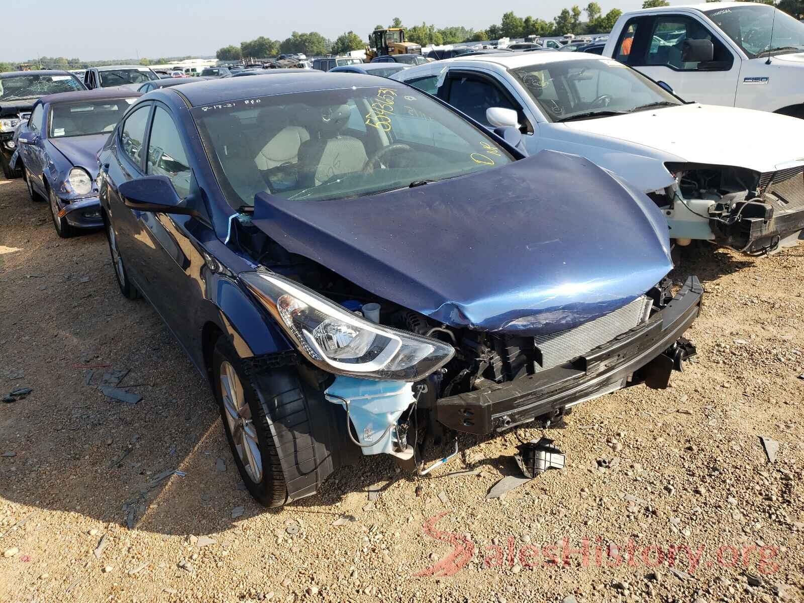 5NPDH4AE9GH652835 2016 HYUNDAI ELANTRA