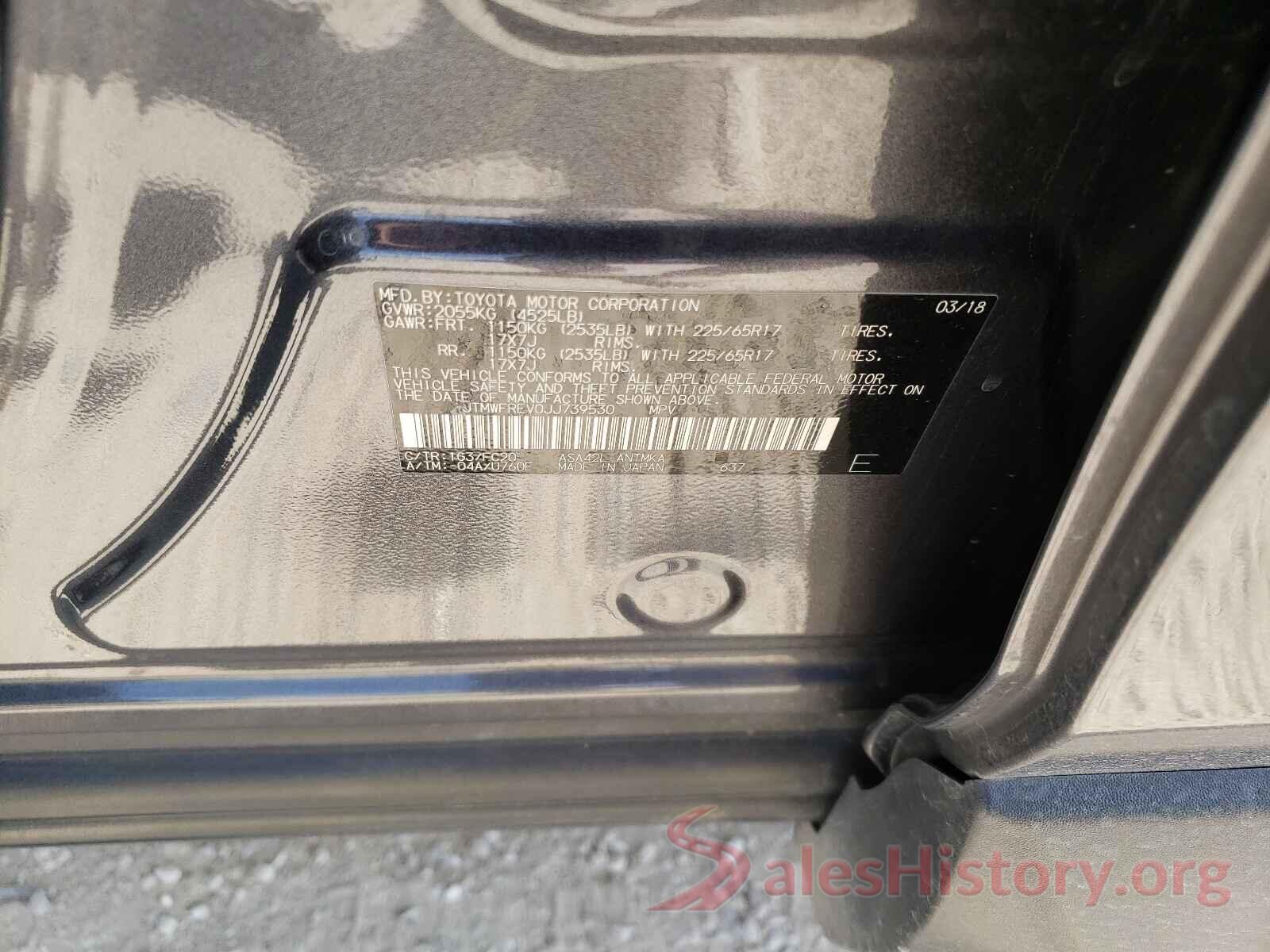 JTMWFREV0JJ739530 2018 TOYOTA RAV4