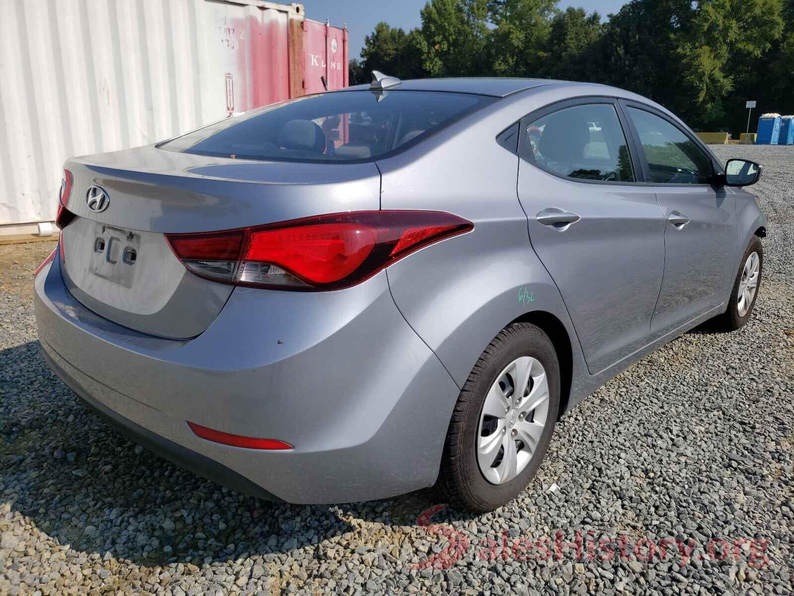 5NPDH4AE6GH703756 2016 HYUNDAI ELANTRA