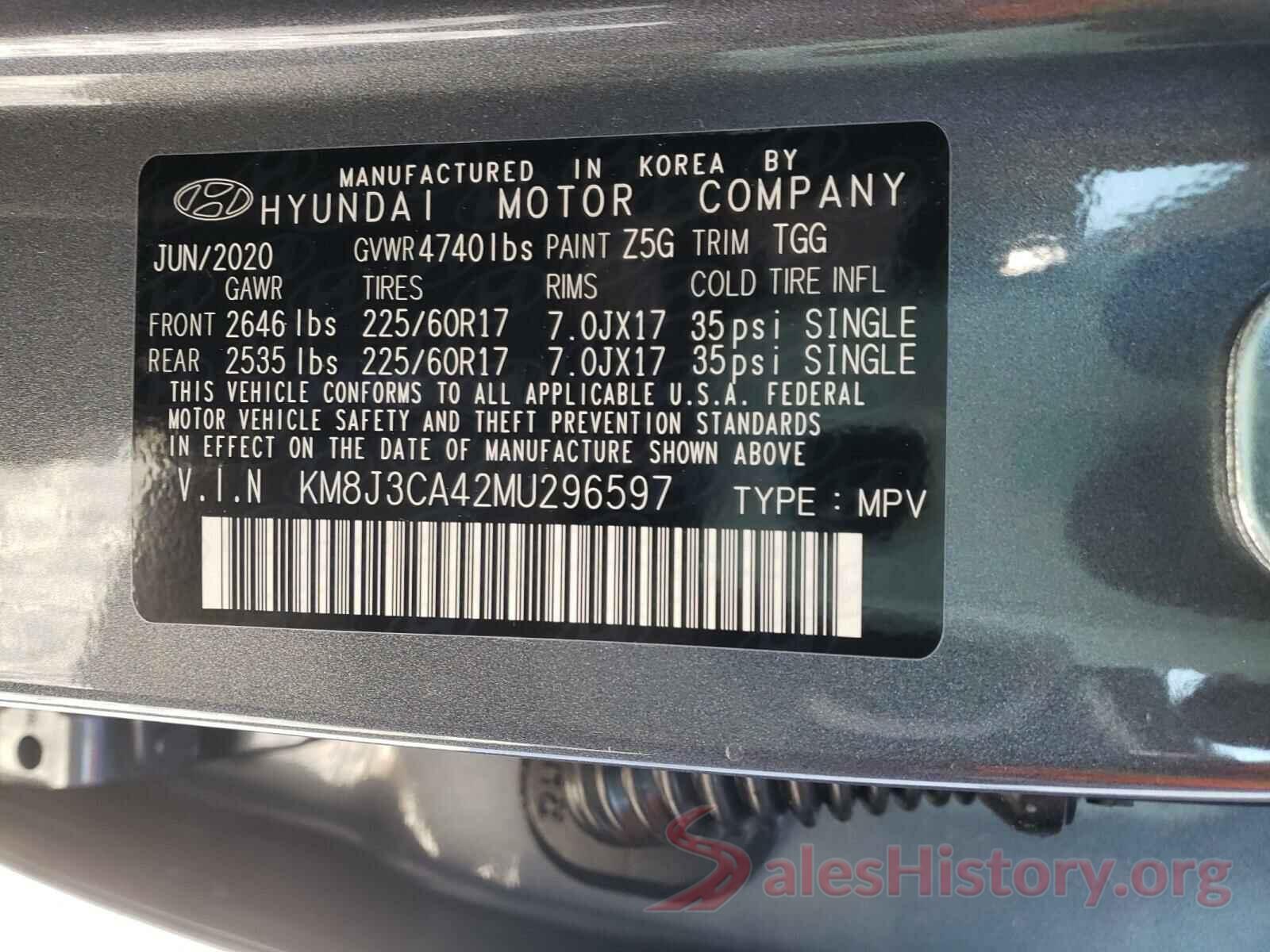 KM8J3CA42MU296597 2021 HYUNDAI TUCSON