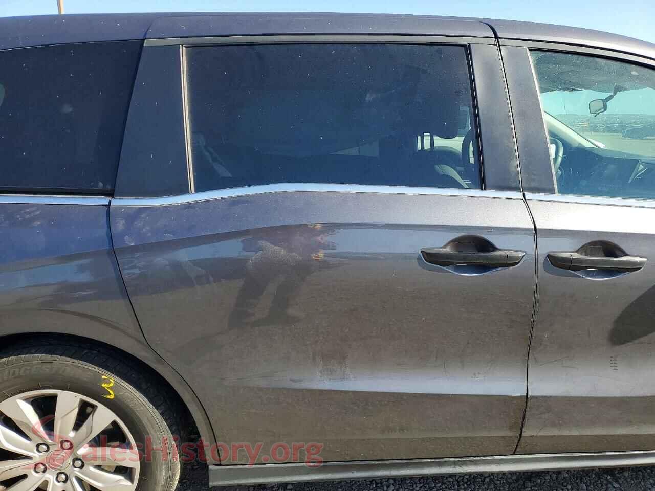 2018 HONDA ODYSSEY VIN 5FNRL6H28JB036111, VIN plate