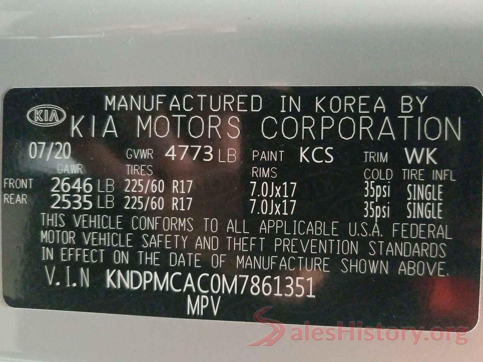 KNDPMCAC0M7861351 2021 KIA SPORTAGE