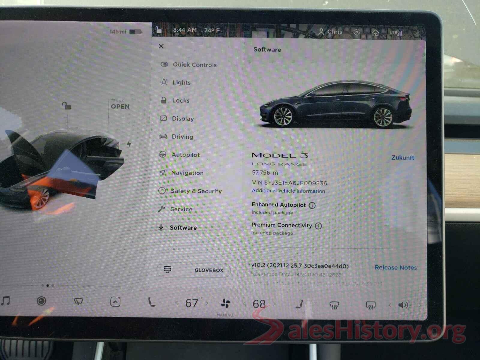 5YJ3E1EA6JF009536 2018 TESLA MODEL 3