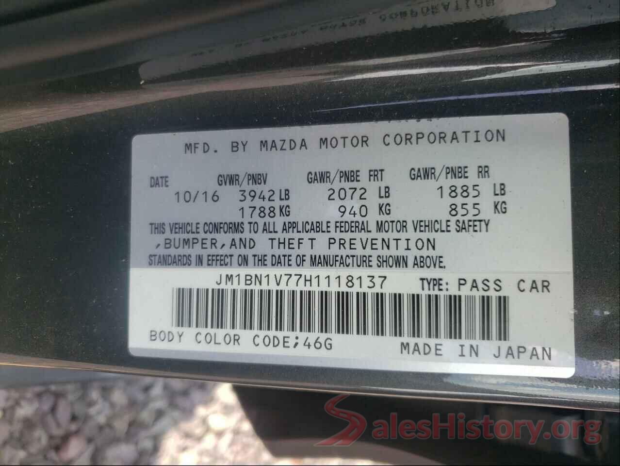 JM1BN1V77H1118137 2017 MAZDA 3