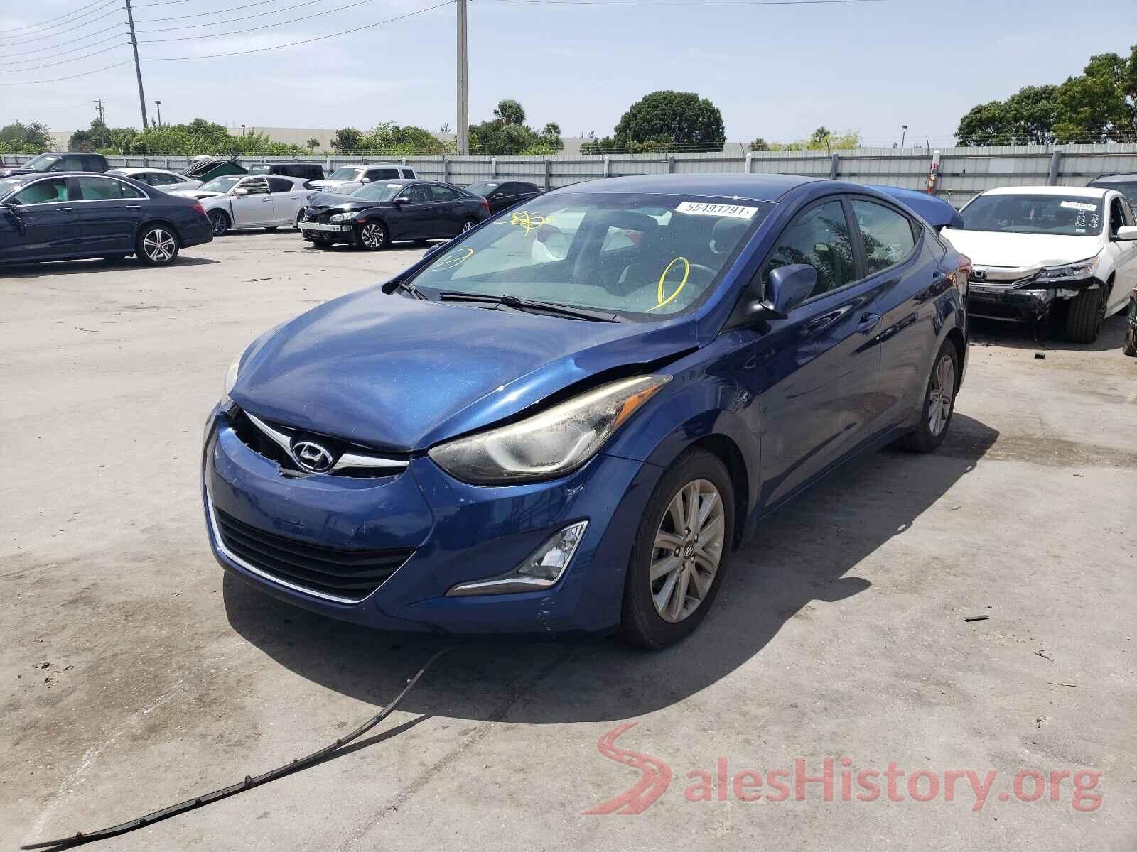 5NPDH4AE1GH661495 2016 HYUNDAI ELANTRA