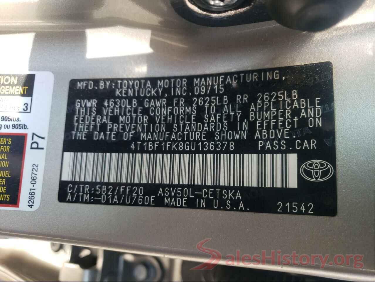 4T1BF1FK8GU136378 2016 TOYOTA CAMRY