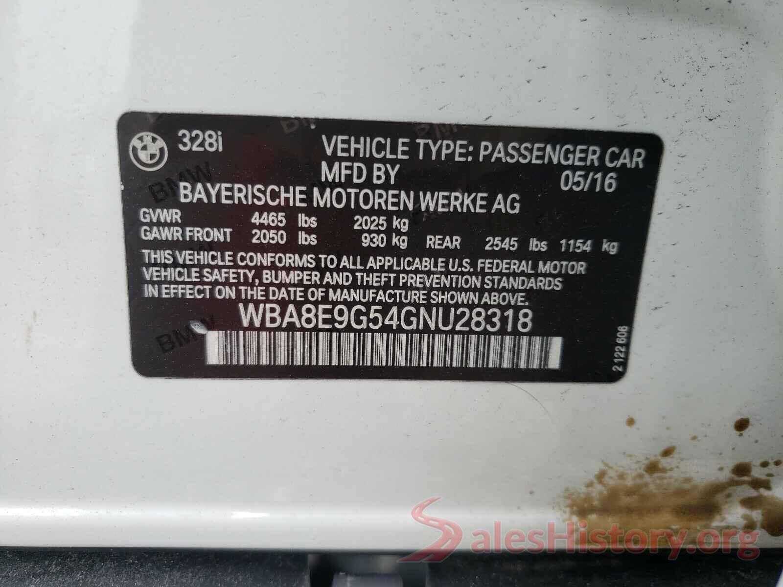 WBA8E9G54GNU28318 2016 BMW 3 SERIES